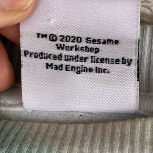 SESAME STREET "All Colors are Beautiful" Tie Dye Sweatshirt Large Cookie Monster - Picture 6 of 14